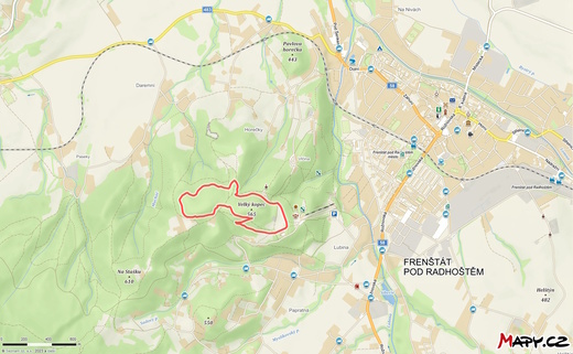 Beskydské traily - mapa