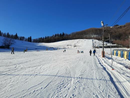Lyžařský svah v areálu Opálená - Beskydy