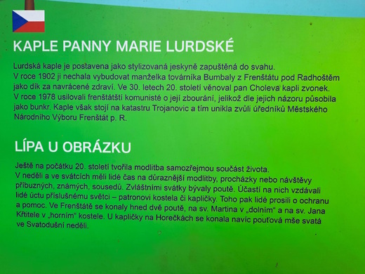 O Lurdské kapli na Horečkách