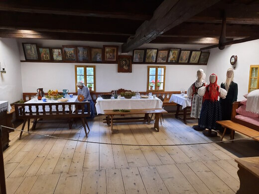 Expozice ve Valašském muzeum v přírodě v Rožnově
