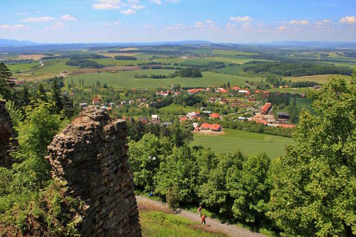 Výhled z hradu Starý Jičín